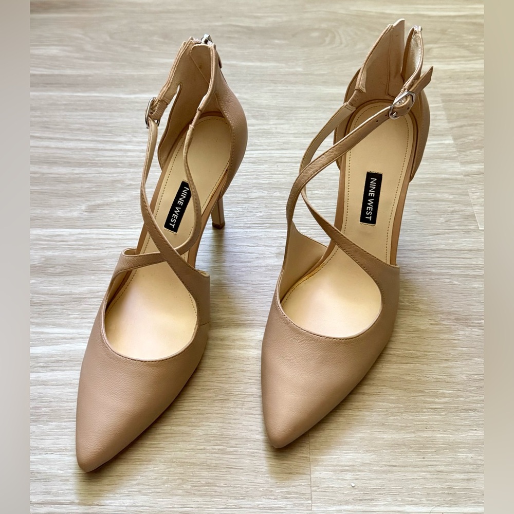 Nine West Fayla Tan Strappy Heels